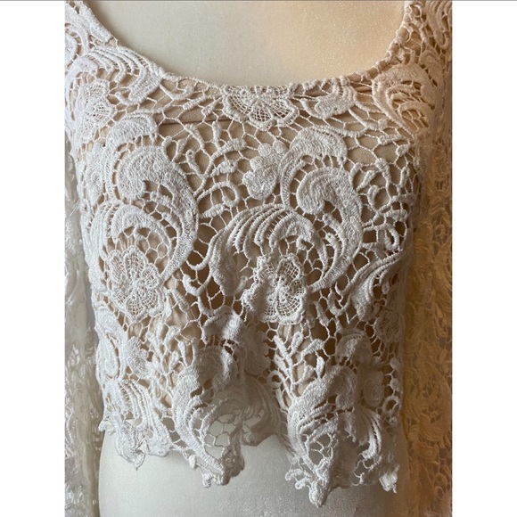 Winston white - white crochet crop top small - Picture 2 of 7